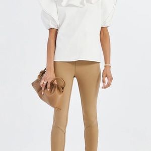 Something Navy High Waisted Ponte Leggings in Khaki